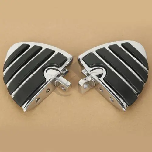 chrome Крыло мотоцикла подножки подставки педали для Harley-Davidson Dyna Touring мужской Peg крепление Electra Glide Softail FLS FXCW FLSS FLHS - Цвет: chrome