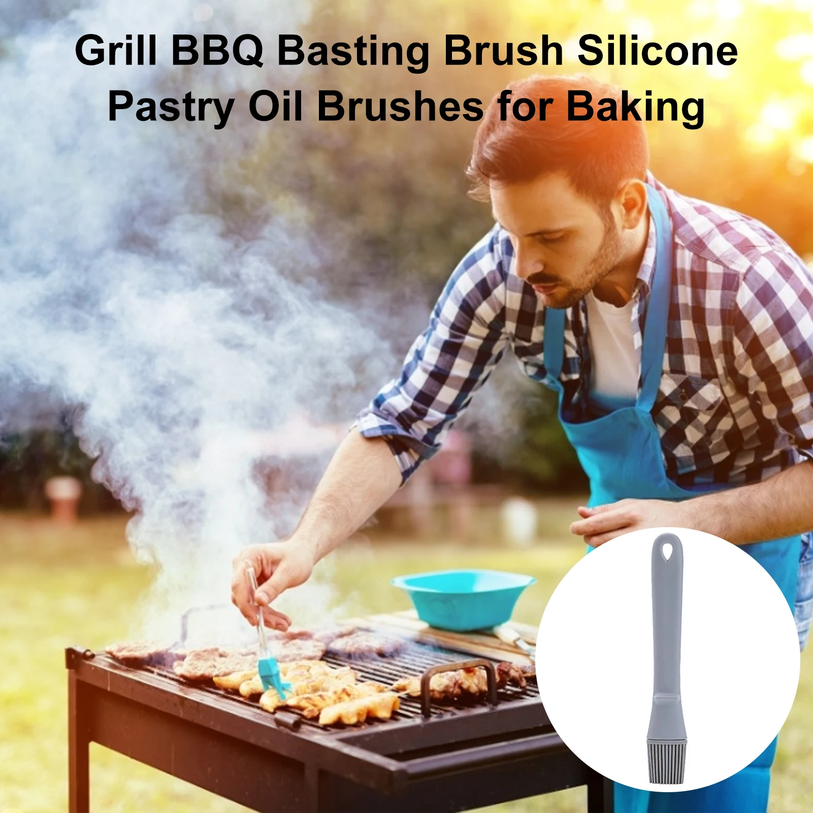 

Grill BBQ Basting Brush Silicone Baking Bakeware Pastry Bread Oil Cream Cooking Baking Kitchen Tools For Outdoor Camping
