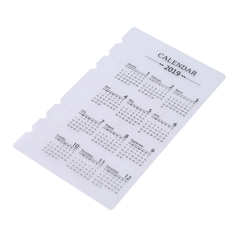 Creative Delicative Calendar Cute Cartoon 2020 Year Index Divider For 6 Holes Diary Binder Weekly Planner Notebooks | Дом и сад