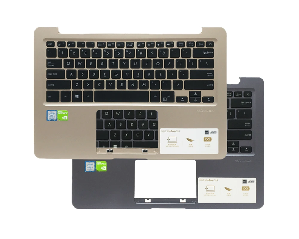 Ноутбук US w/o с подсветкой Клавиатура верхний чехол для Asus Vivobook S14 S410U S410UA S4200U S4100V