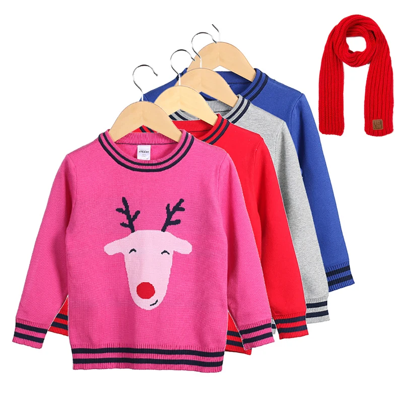 

2020 Winter Children Clothing Knitwear Boy Pullover Knitted Sweater Kids SweatersBoys Girls Sweater Christmas Costume Autumn
