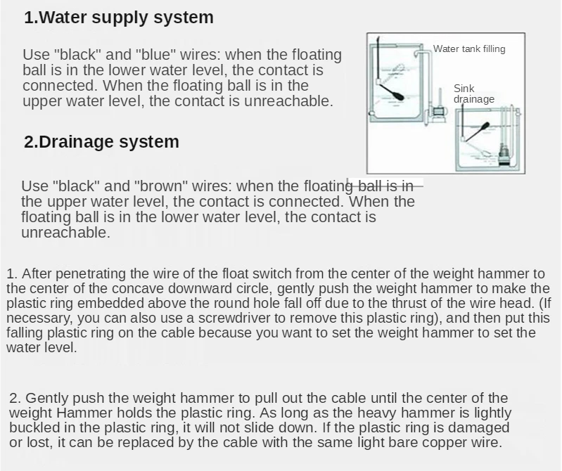 Плавающий выключатель контроллер уровня жидкости для насоса 2 м 3 4 5 м|Датчики