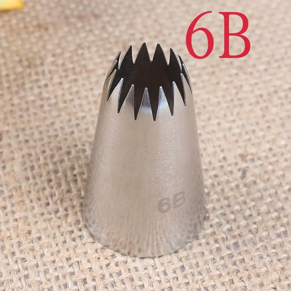 

1pc #6b Stainless Steel Icing Nozzle Decor Tip Cake Baking Pastry Making Tool Decorating Mouth Kitchen Tools