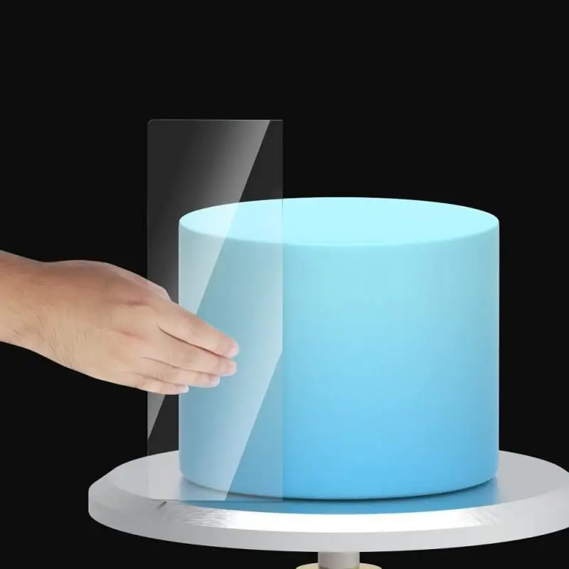 Прозрачный скребок для торта приготовления прямоугольный акриловый инструмент