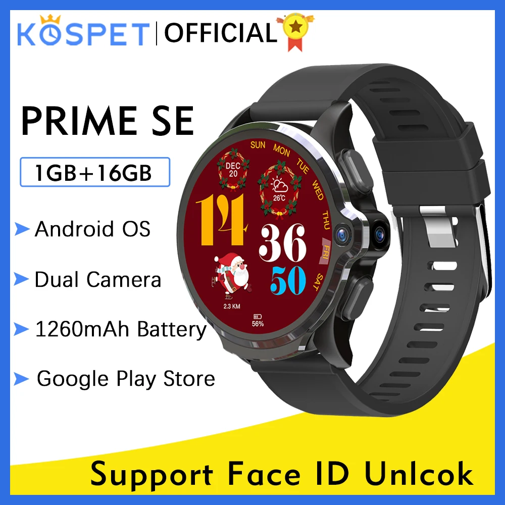 KOSPET Prime SE проницаемые часы мужские 1GB 16GB смарт relogio inteligente smart watch для мужчин 1260 мА/ч
