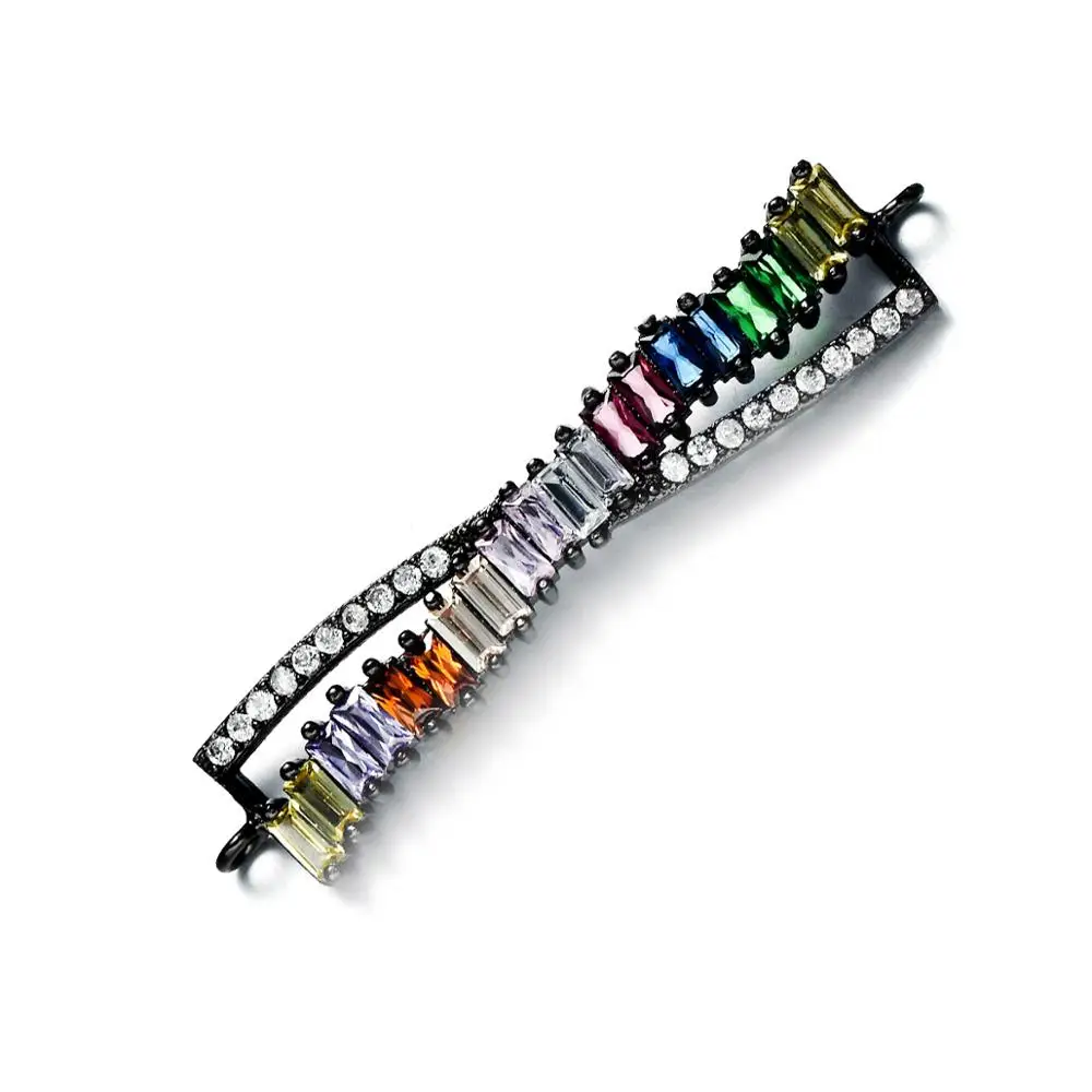 CHSXY изысканный галстук-бабочка микро выложенный Радужный Циркон латунный Шарм