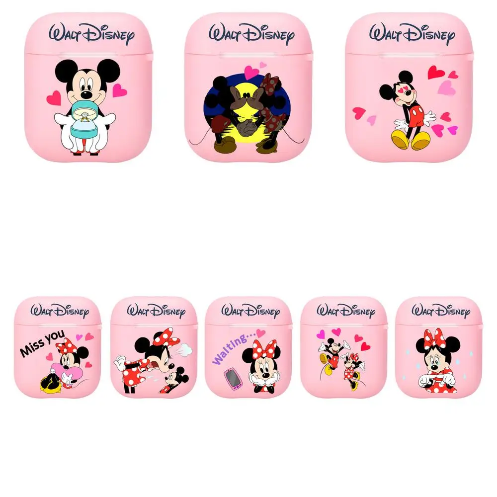 

Disney Mickey Mouse Silicone Bluetooth Wireless Earphone Case for AirPods Protective Cover Skin Accessories Pods Charging Box Ba