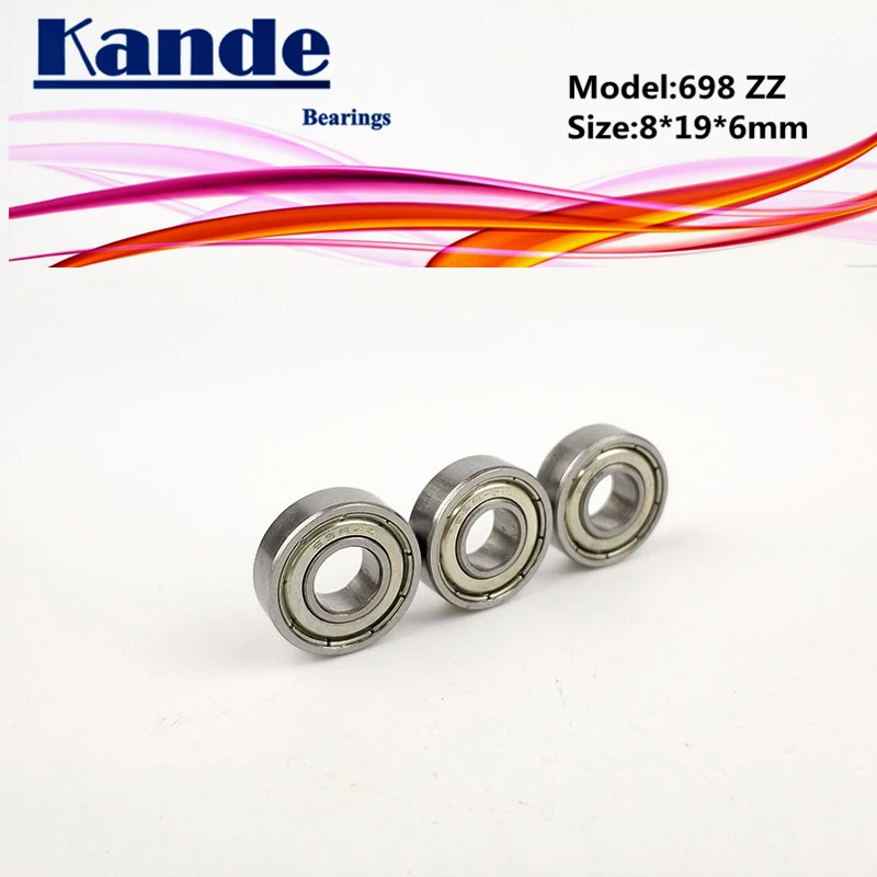 Kande подшипники 698ZZ 10 шт. ABEC 1 698 ZZ 3 5 2Z миниатюрный шариковый подшипник с глубоким