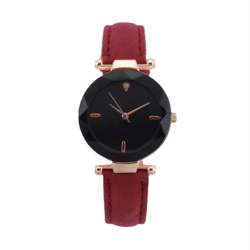 

Tike Toker Korean fashion student watch star sky dial girl suede strap