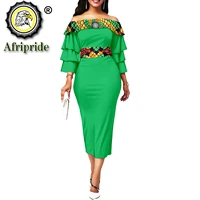 african dresses for women print elegant midi dress bodycon dress with belt for party evening dinner ankara attire s2125054