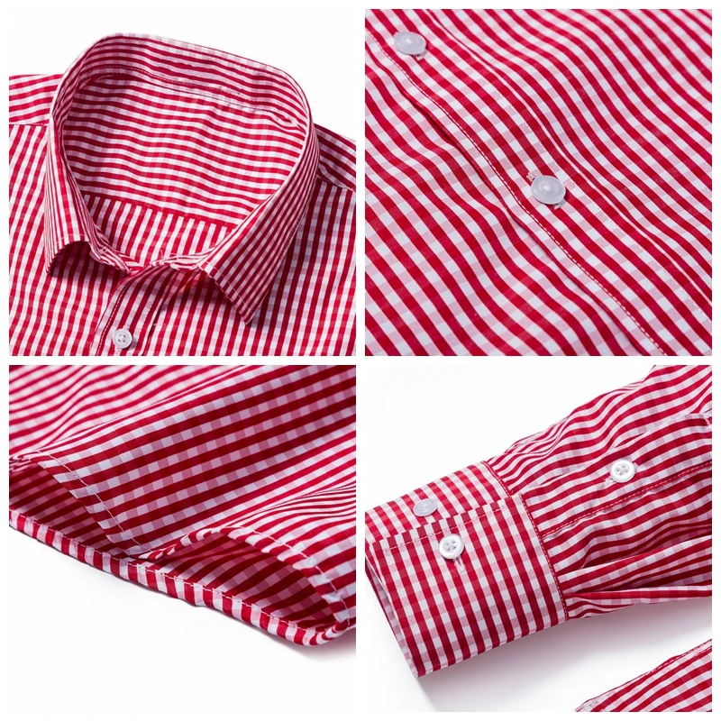 Мужская Повседневная рубашка в клетку приталенная с отложным воротником одежда