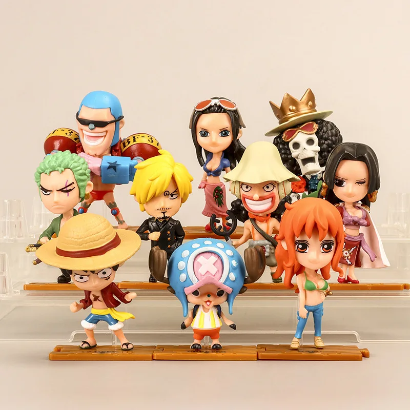 

10 Pieces of One Piece, Luffy, Zoro, Chopper, Empress, Sanji, Nami, Usopp, Doll Ornaments, Cartoon Characters, Children's Toys