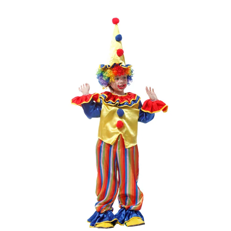 Детский костюм клоуна для мальчиков цирка круглый новогодние вечерние костюмы