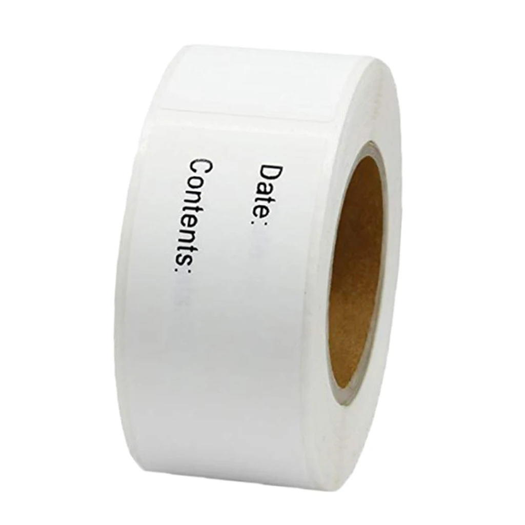 

1 Roll Self-Adhesive Removable Freezer Food Labels - Easy Clean Leaves No