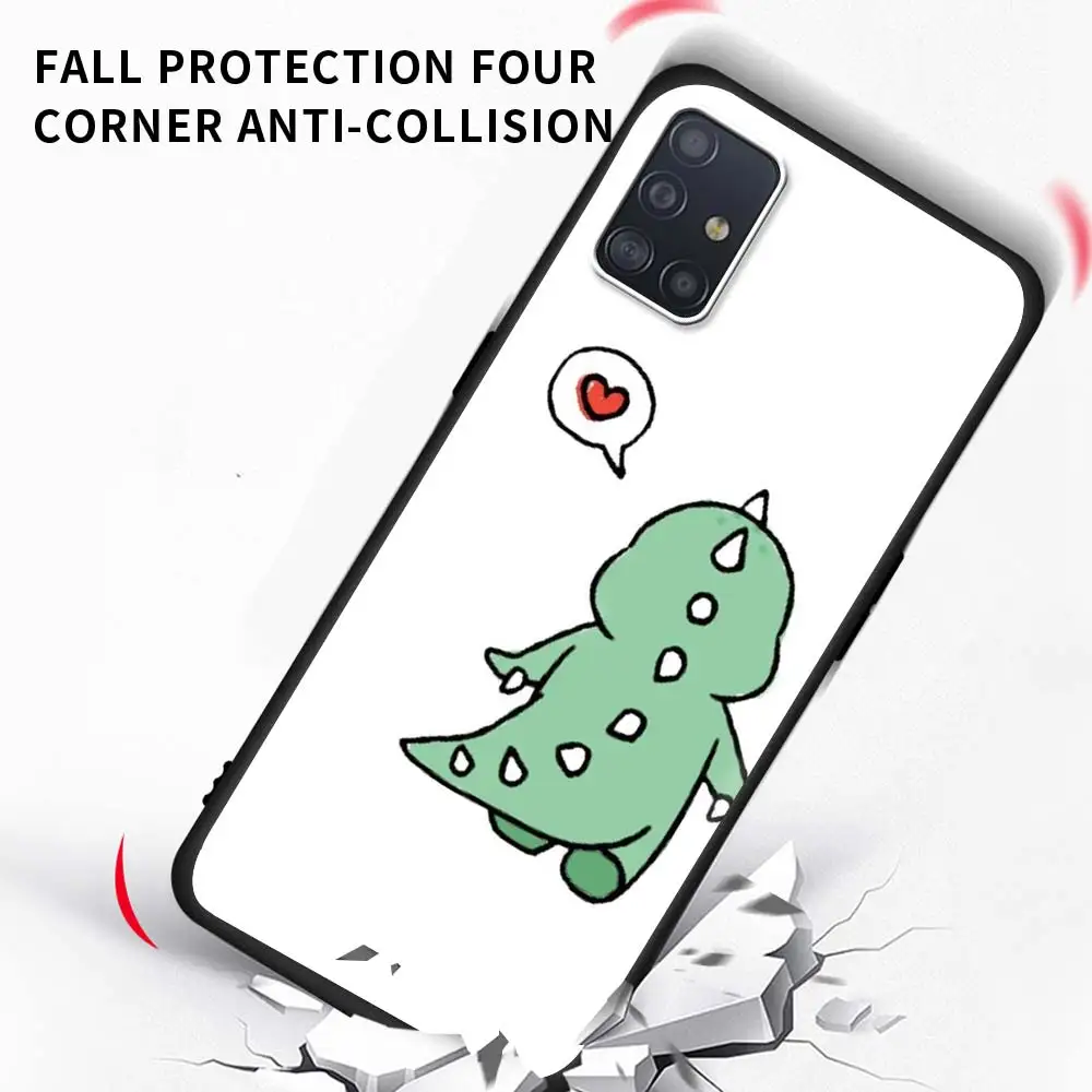 

Cute Dinosaur Baby Phone Case For Samsung Galaxy A51 A71 A21S M31 M31s M30s A31 A41 A11 A01 M51 Soft Matte Coque Back Cover
