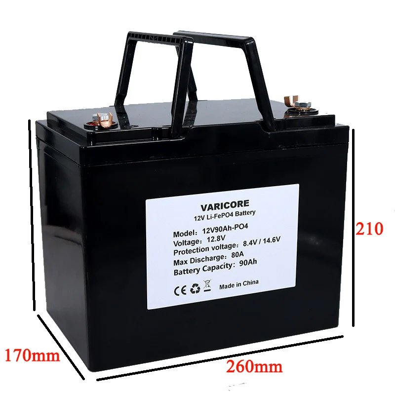 VariCore 12V 12 8 V 90Ah LiFePO4 Cell Max 3C 270A разрядный Аккумулятор для электрического автомобиля