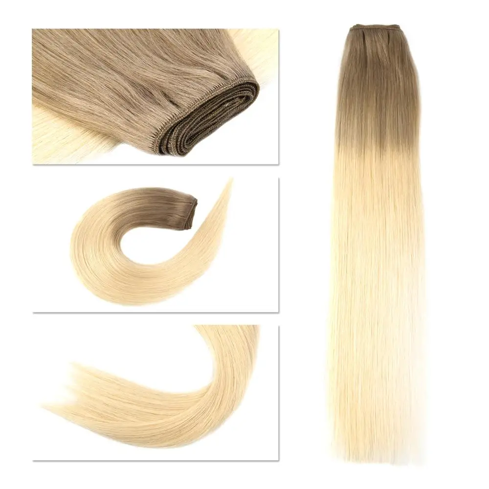 Neitsi прямые человеческие волосы Remy с двойным нарисованным плетением для