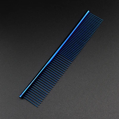 Blue 1Pcs 19 см очень легкая 35 г расческа для животных профессиональная расческа для ухода из алюминиевого сплава щетка для домашних животных для собак аксессуары для кошек - Цвет: Blue 1Pcs