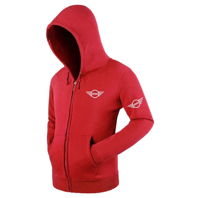 

Spring Autumn Fashion Man's Mini Car Logo Fleece Zipper Sweatshirts Cardigan Jacket Casual Hoodies