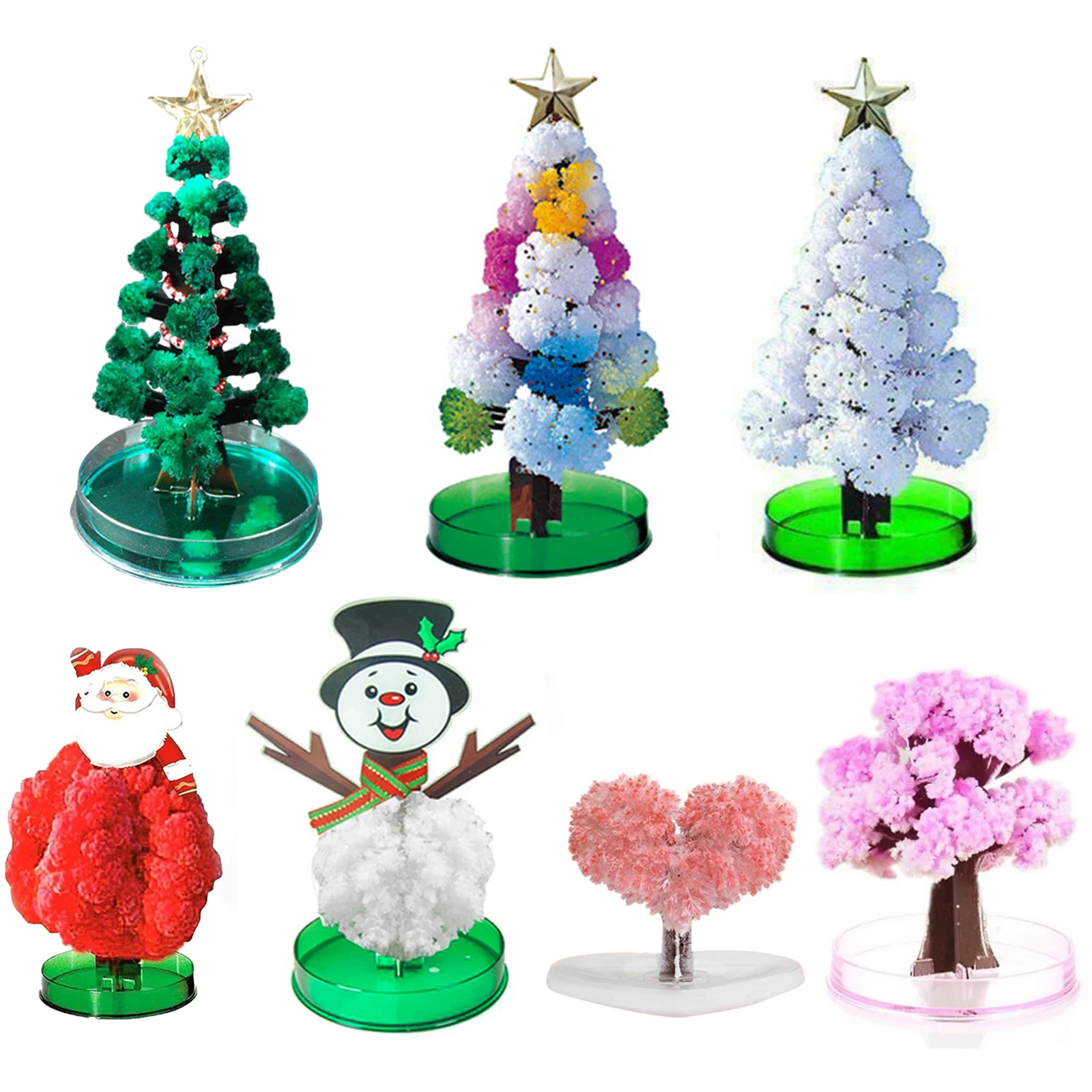 

Christmas Magic Tree Paper Crystal Sakura Xmas Gift Novelty Growing Tree For Children Kids Desktop Decoration New Year 2022