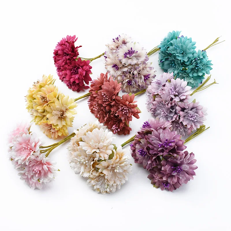 6 шт. Рождественские декоративные цветы венки для домашнего декора свадебные