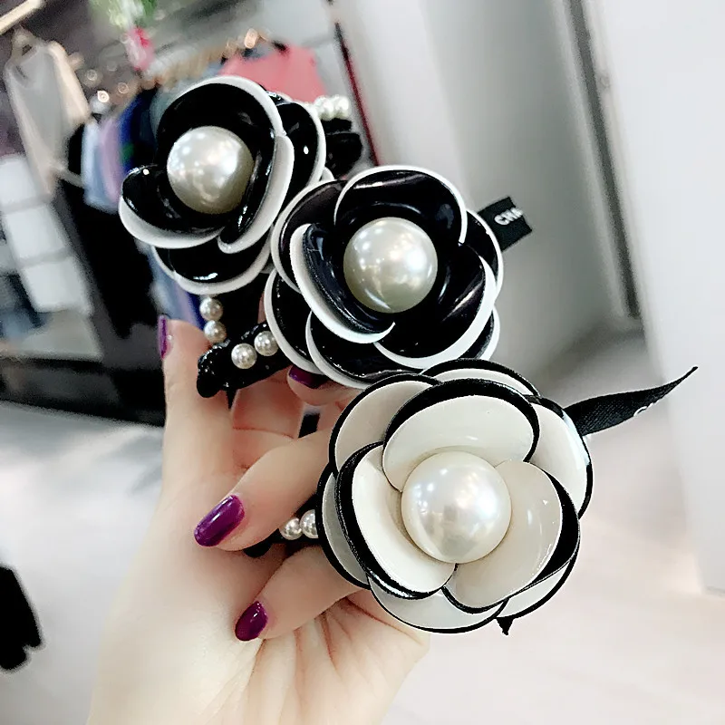 Женские заколки для волос с искусственным жемчугом корейские простые в форме