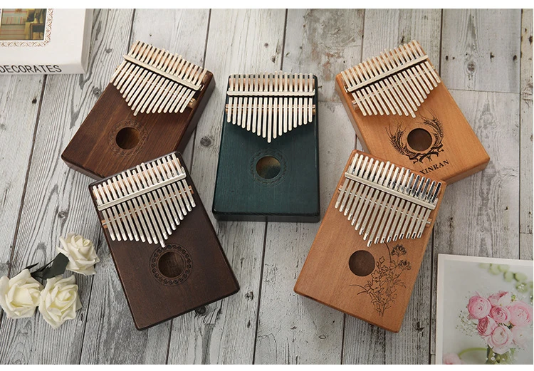 Kalimba большой палец пианино портативный для начинающих 17 клавиш музыкальный инструмент с сумкой обучения книга тюнинг молоток инструмент
