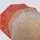 Восьмиугольные столовые приборы из ПВХ, 1 шт., водонепроницаемые Нескользящие Коврики для обеденного стола, термоизоляционный коврик, украшение для кухонного стола