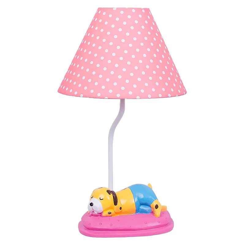 Детская спальня настольная лампа мультфильм собака свинья стоящий стол свет для