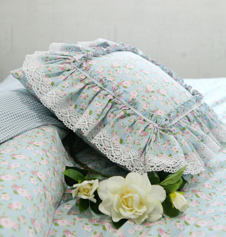 Роскошный кружевной чехол для подушки с оборками модный Европейский постельное