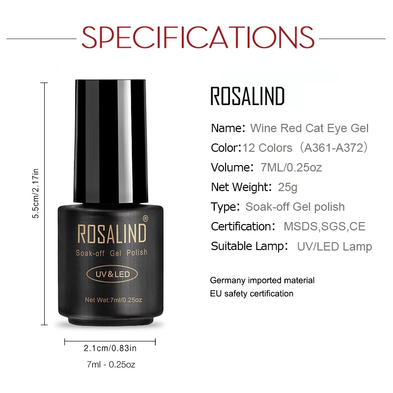 1 шт. УФ светодиодный Гель-лак для ногтей с замачиванием красная линия кошачий