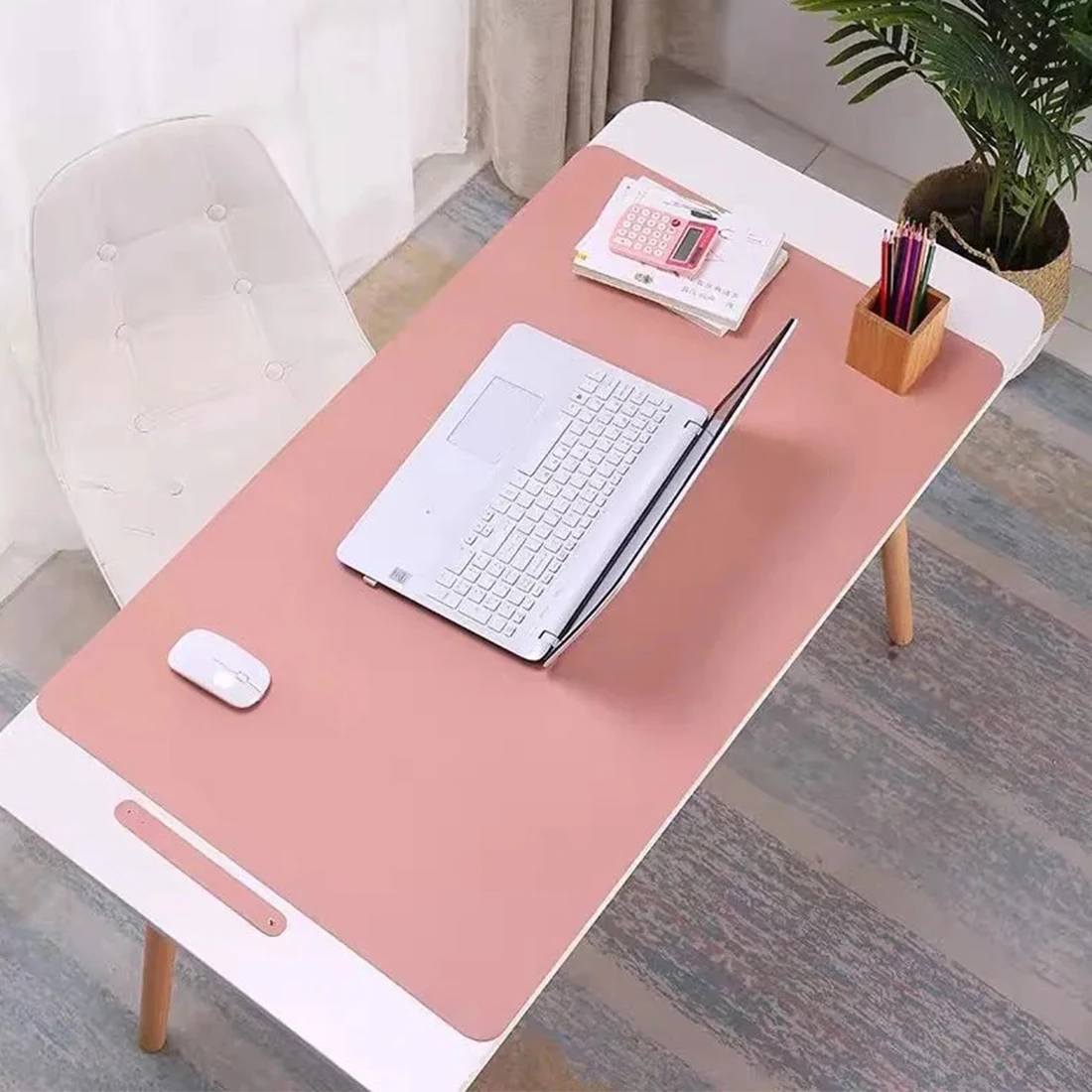 

Office Computer Desk Mat Desktop Keyboard Game Accessories Oversized Mouse Pad Solid Color Laptop Non-slip Game Player Mouse Pad