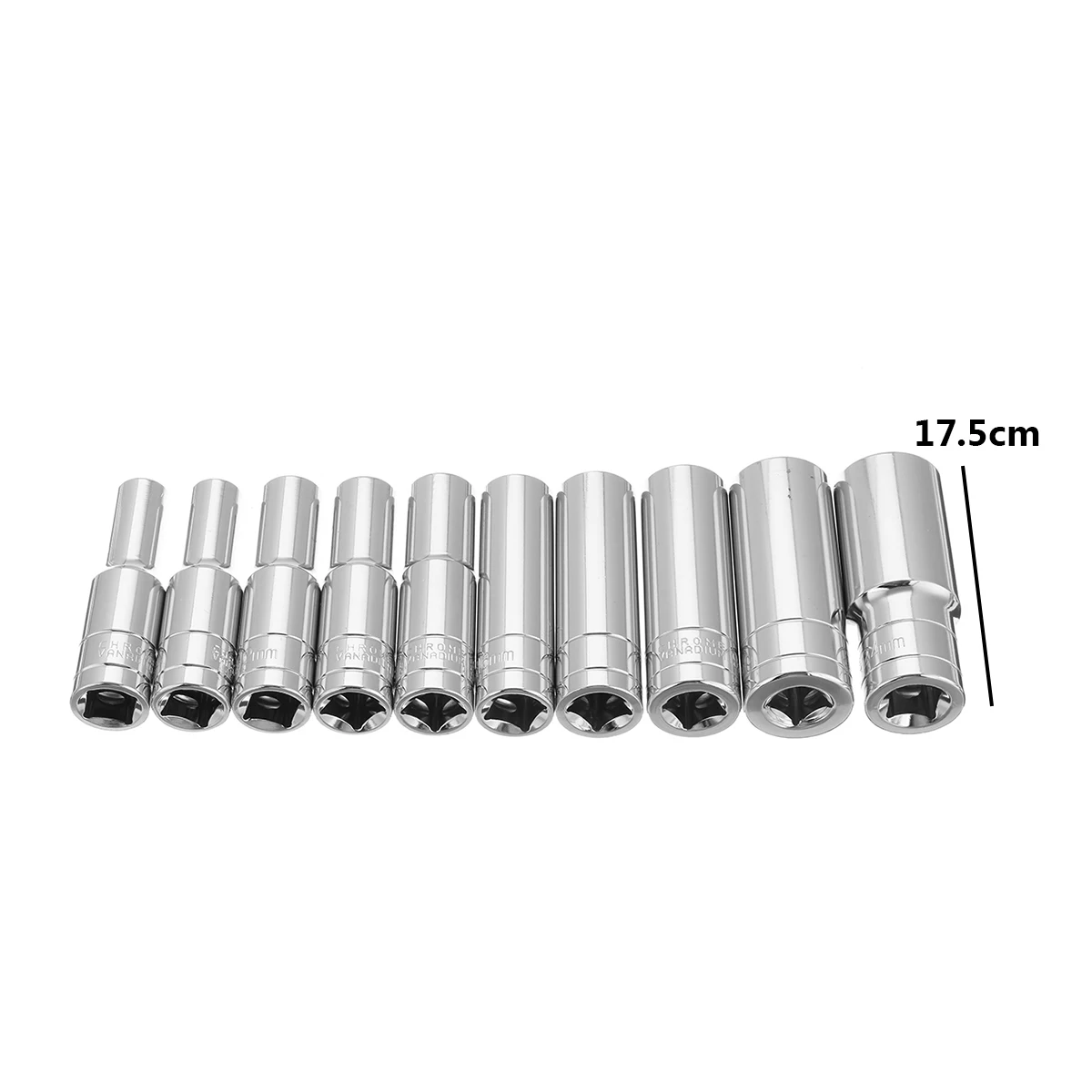

10Pcs 8-24Mm 1/2 inch Drive Deep Impact Socket Set Heavy Metric Garage Tool For Wrench Adapter Hand Tool Set