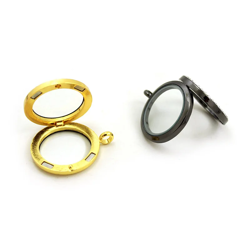 10 шт./лот 30 мм Diylocket круглые магнитные стеклянные медальоны из сплава ювелирные