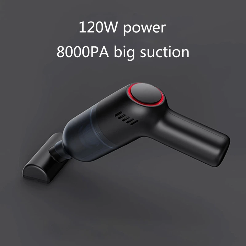 

USB Rechargeable Cordless 8000Pa 120W Handheld Wireless Car Vacuum Cleaner for SUV Truck Home Office Pet House Computer and W91F