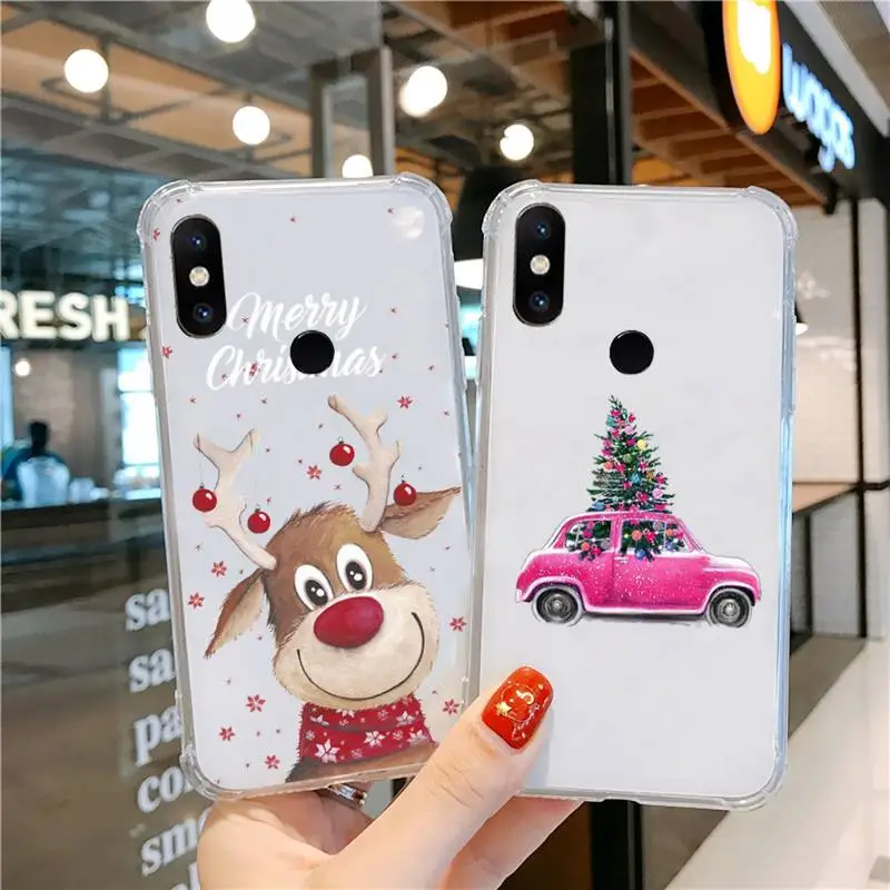 

Merry christmas cartoon Phone Case Transparent for xiaomi Redmi note k 7 6 40 9 6 5 10 11 A T se pro lite ultra