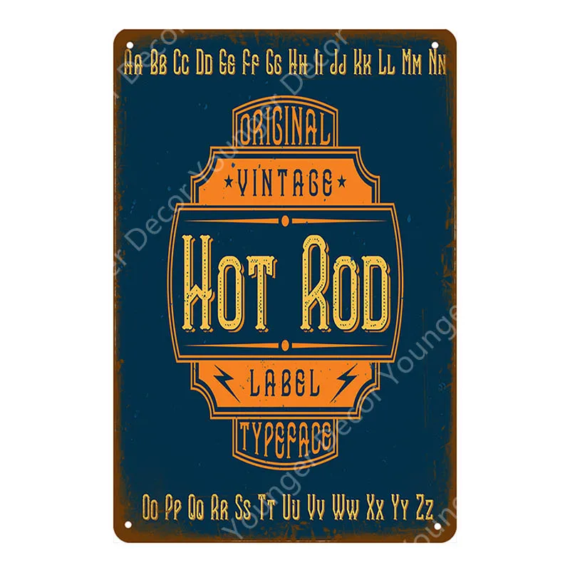 Hot Rod моторное масло металлические знаки папа гаражный Декор Автомобиль мотоциклы табличка для бара паба домашняя декоративная тарелка винтажный художественный плакат YI-054 - Цвет: YD4450I