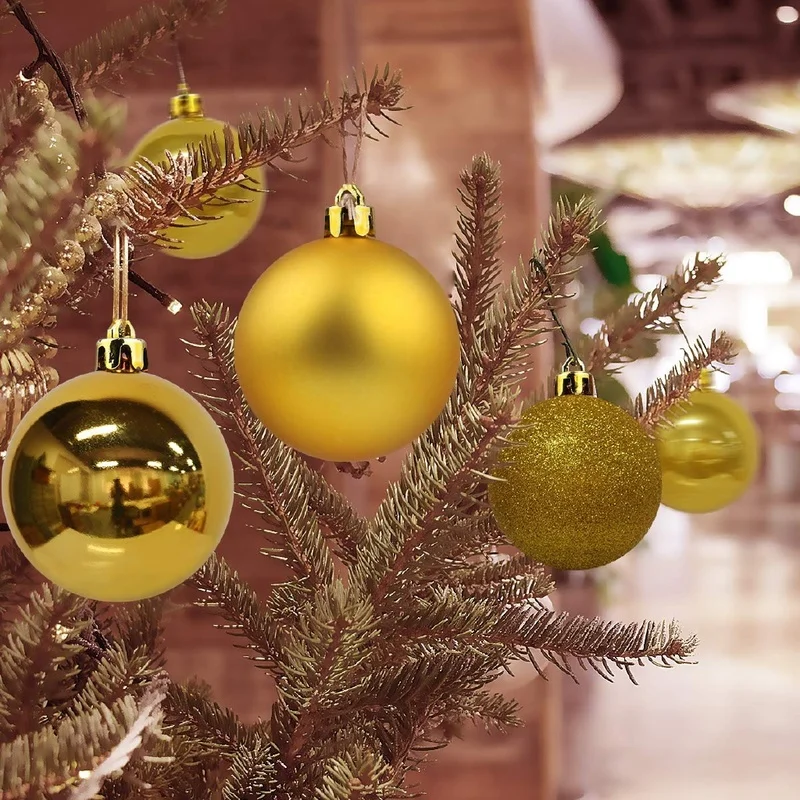 

24 шт. 3 см золотые розовые шампанские красные металлические рождественские шары для дома Рождественский Новогодний подарок шары Декор Рожд...