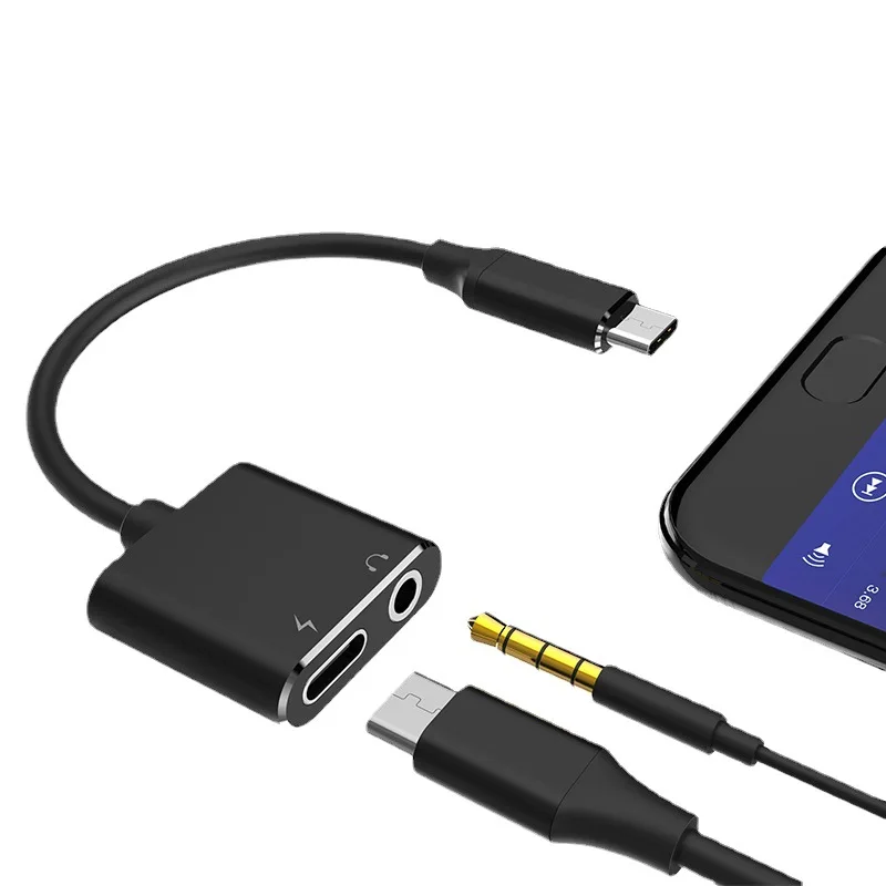 

Huawei type-c audio patch cord listening to songs and calls Typec to 3.5 headphone converter