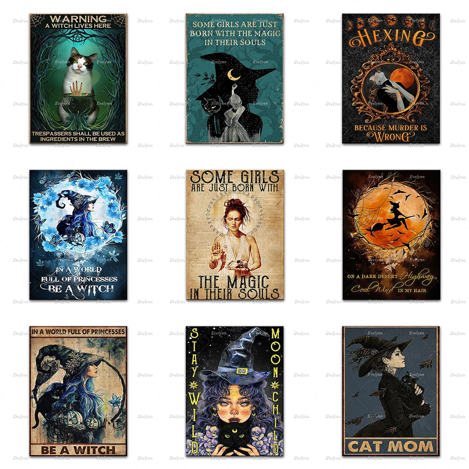 Хиппи ведьмы девушка и Черный кот влюбленные в мире полные принцессы быть