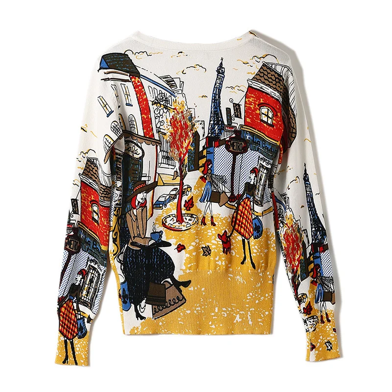 

Женский трикотажный кардиган на пуговицах с V-образным вырезом и длинным рукавом