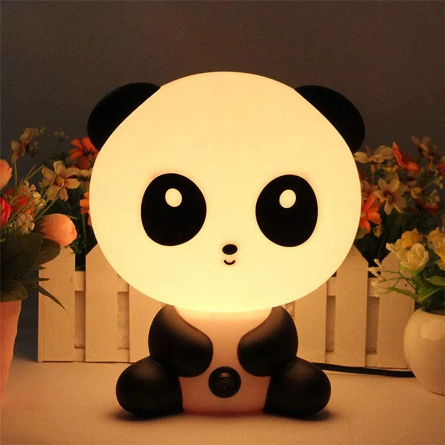 

Cartoon Panda Dog Bear Night Lamp Baby Kids Sleeping Bedroom Lamp For Children Bedside Living Room Christmas gifts EU/US Plug