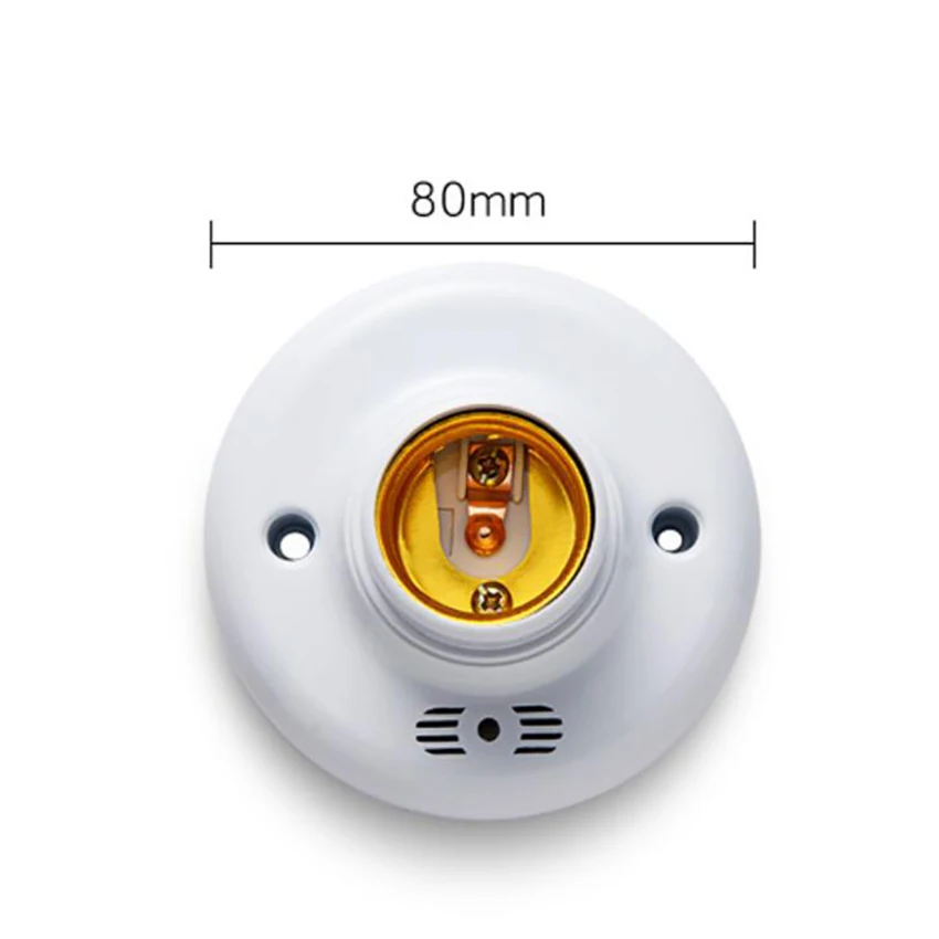 Звук и светильник Управление круглый E27 светодиодный винта основание лампы