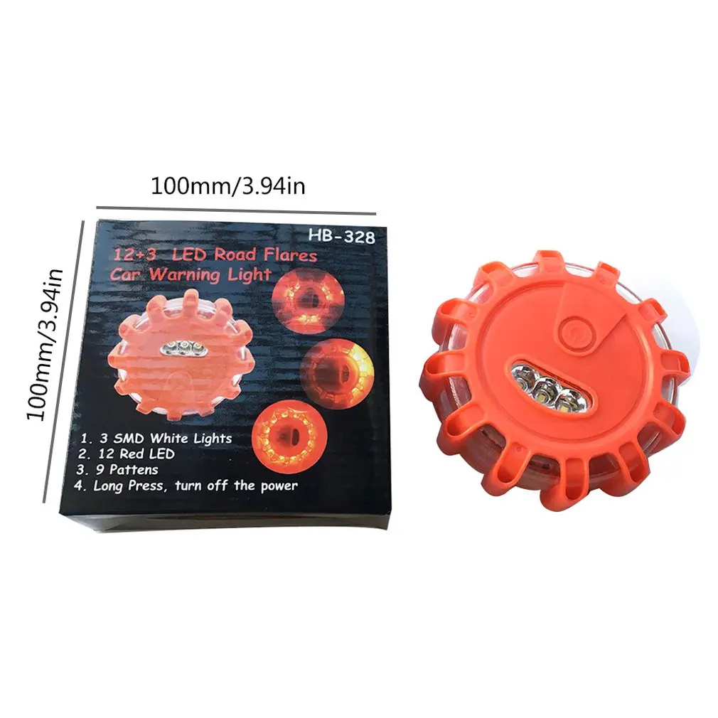 

Led Emergency Safety Light Portable Magnetic Flashing Warning Light Roadside Flare Lamp For Car Truck Boat Work Lamp