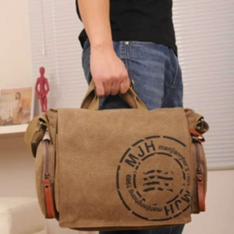 Casual Retro Canvas Handbag Unisex Single Shoulder Crossbody Messenger Bags Travel Hiking Packs |