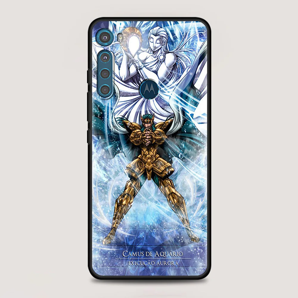 for motorola one fusion case for moto g10 g9 g8 plus play power one g20 g30 g40 g50 g60 edge 20 phone shell saint seiya anime free global shipping