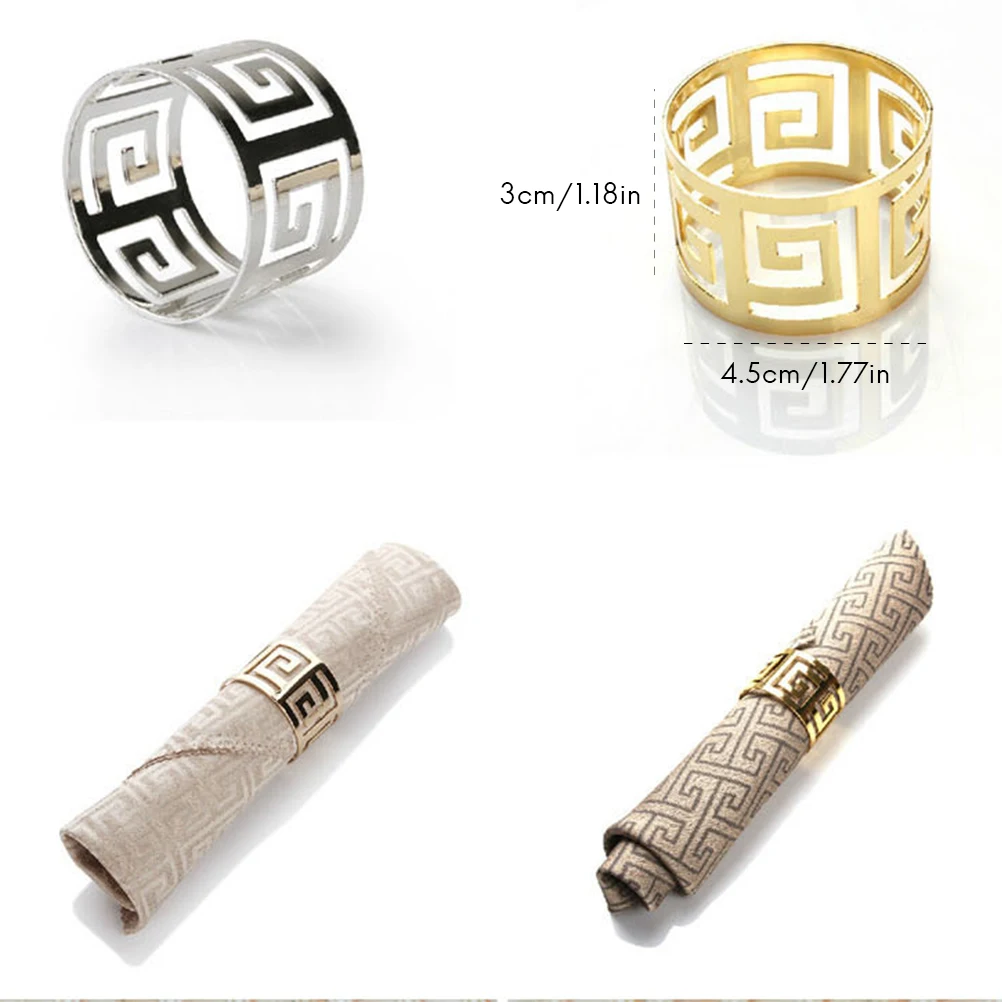 Кольца для салфеток из нержавеющей стали украшение стола круглые кольца с полым