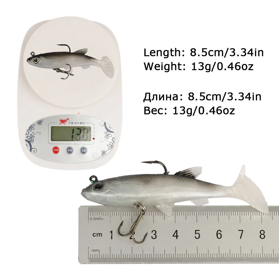 Goture 5 шт./лот рыболовные приманки Swimbait 8 см/13g блесны искуственные паллет Lead Jig Head с