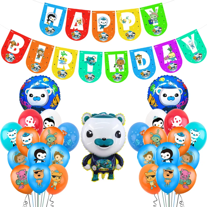 Украшение для вечерние НКИ Octonauts медведь кошка пингвин фотография море Фотофон