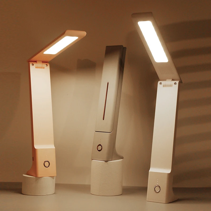 

настольная лампа Светодиодная настольная лампа JUUZNP с плавной регулировкой яркости и защитой глаз, светильник с сенсорным управлением и зар...